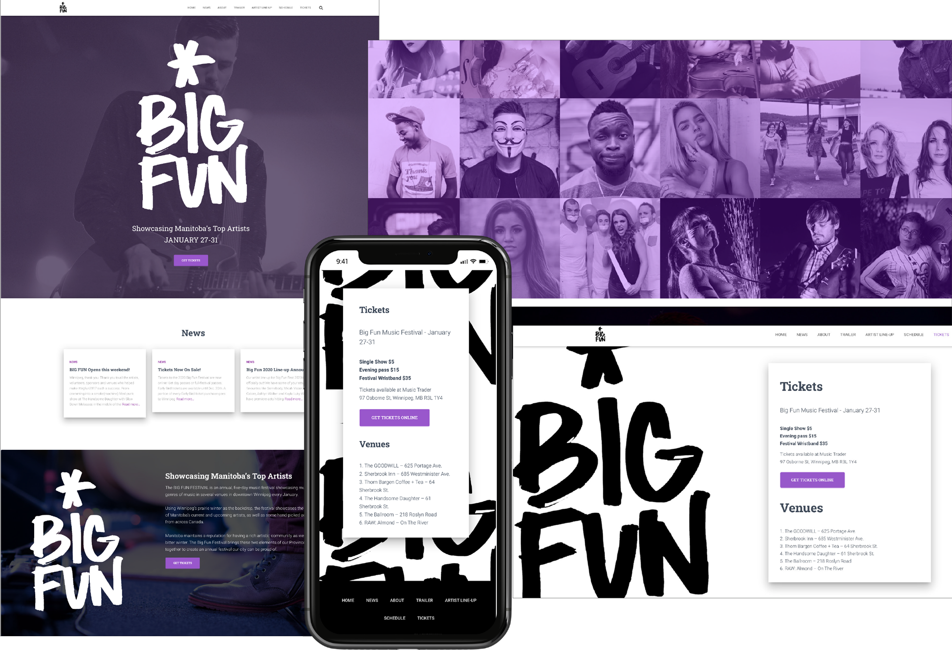Big Fun Music Festival, Responsive Design
