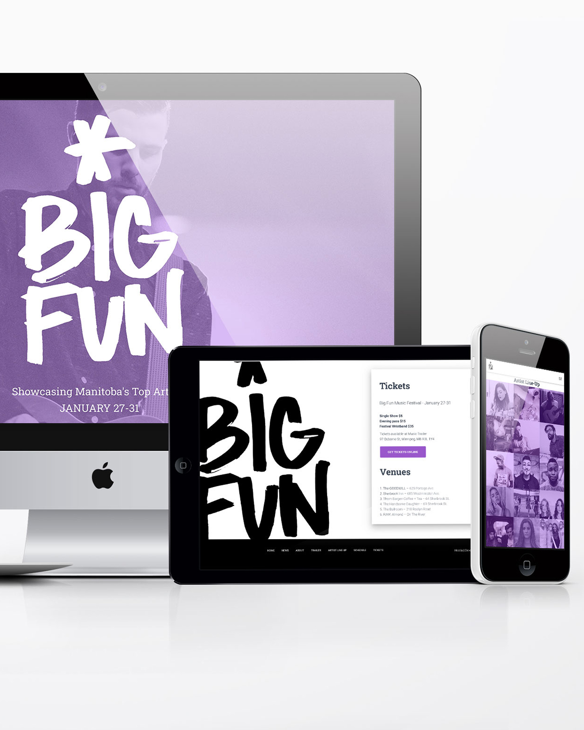 Big Fun Festival UX design by Janet Adamana