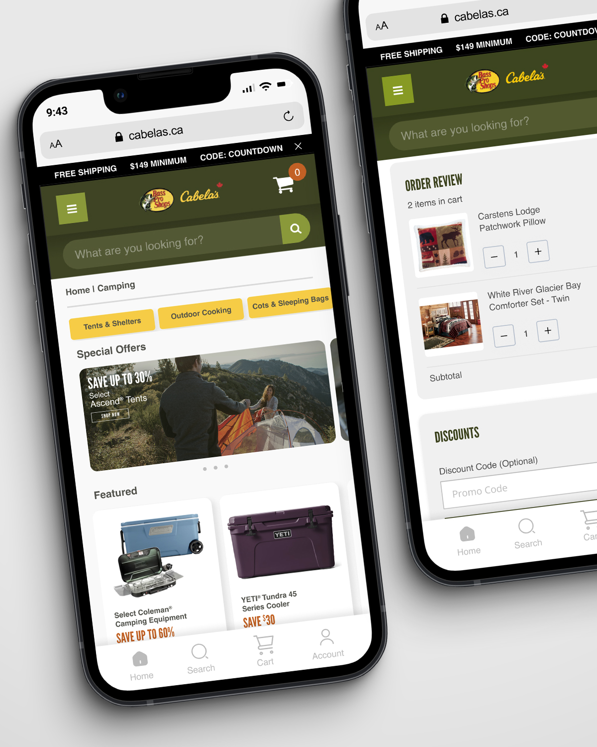 National Outdoors Outfitter UX design by Janet Adamana