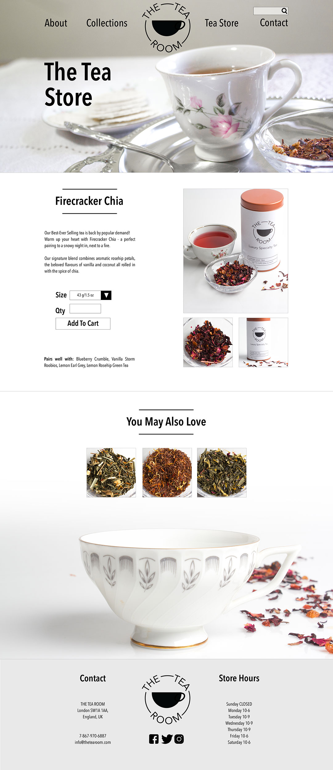The Tea Room Product Page
