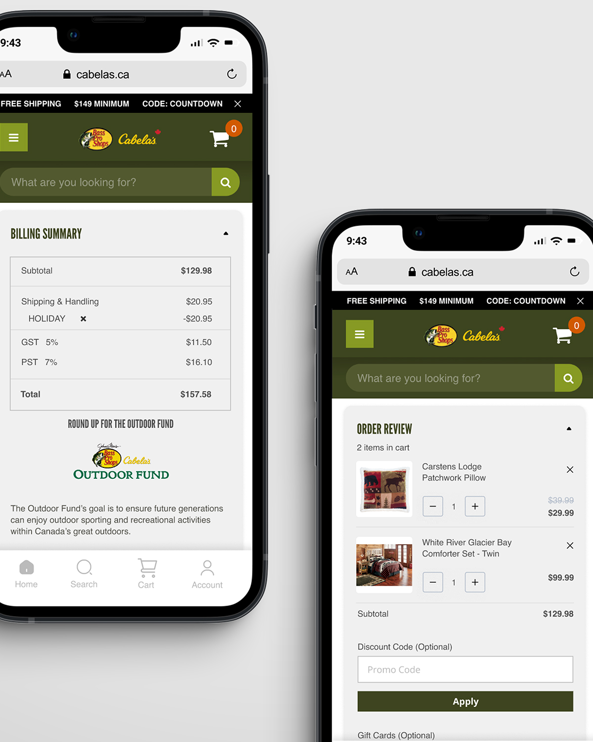 National Outdoors Outfitter UX design by Janet Adamana